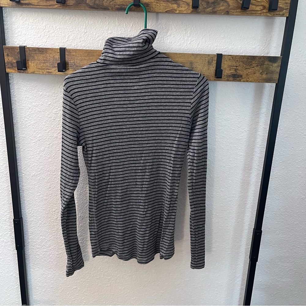H&M Striped Turtleneck Top